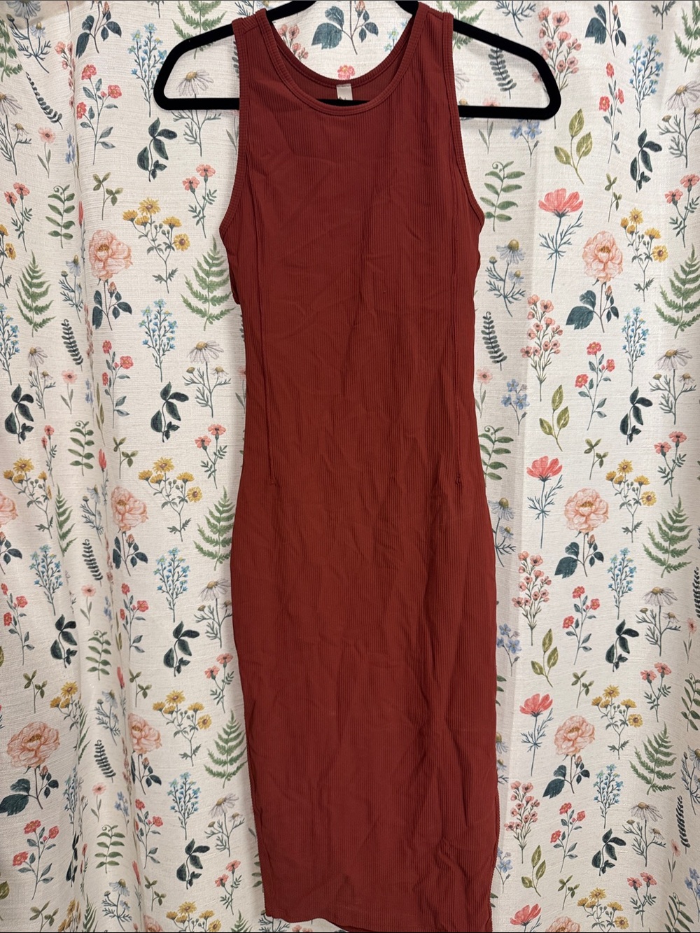 lululemon athletica Ribbed Tank Midi Dress — Rust